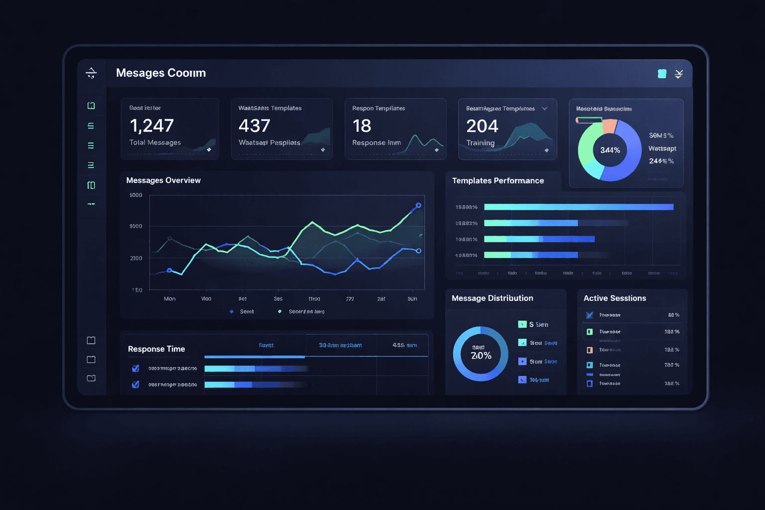 Healthcare Comm dashboard preview